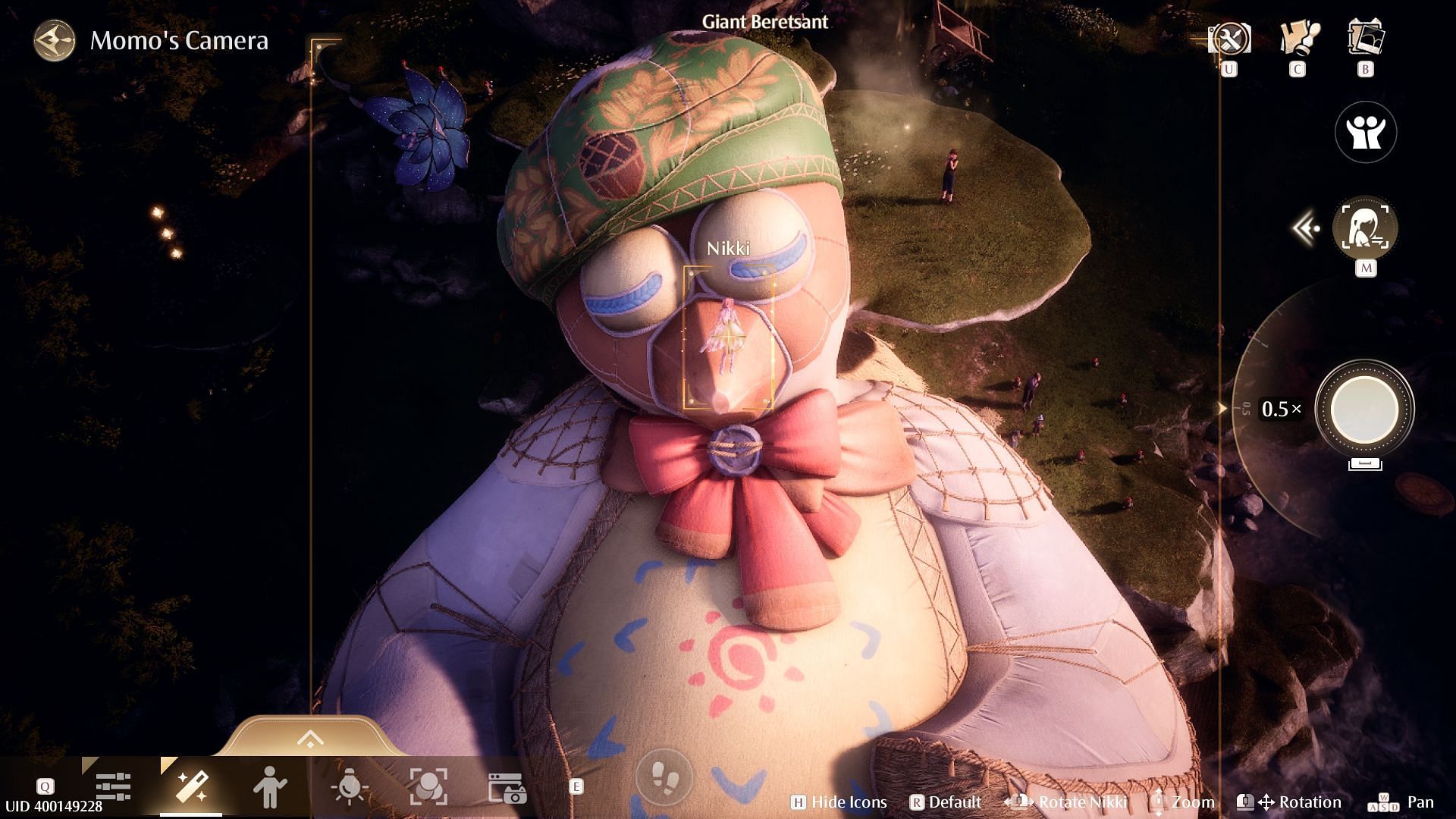 Make sure both Nikki and the Giant Beretsant are in frame (Image via Sportskeeda Gaming/Infold Games)
